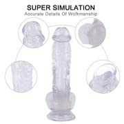 Load image into Gallery viewer, 7.08 Inch Small Dildo, Soft and Realistic Beginner Sex Toys Jelly Dildo Transparent with Strong Suction Cup for Women/Men/Gay, Adult Sex Toys and Games
