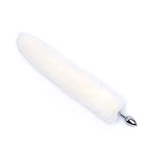 Load image into Gallery viewer, Fox Tail Metal &amp;Silicone Anal Butt Plug Sex Toys Animal Role Play for Woman Couples Adult Games Cosplay (Color : White)
