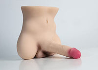 3.1K Realist Dildo Sex Toy, Shemale Sex Doll with Big Penis and Slidable Balls, Life Size Male Torso Sex Toy for Women & Gay Flesh