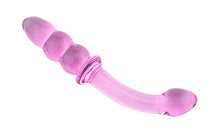 Load image into Gallery viewer, CCHW Pink Glass Dildo Pleasure Wand Penis -- Crystal Anal Beads Butt Plug Personal Massager G-Spot Stimulation Adult Sex Toy 1.0 Count
