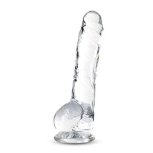 Load image into Gallery viewer, Blush Naturally Yours - 8 Inch Long Crystalline Dildo - 1.5&quot; Slim - StrapOn Compatible Sturdy Suction Cup for Hands Free Play - Realistic Lifelike Hand Sculpted Sex Toy for Men Women Couples - Clear
