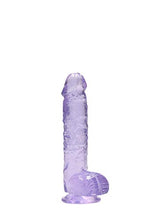 Load image into Gallery viewer, 6&quot; / 15 cm Realistic Dildo with Balls - Purple
