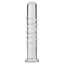 Load image into Gallery viewer, Crystal Anal Plug Masturbation Sex Toy, Transparent Thread Design Butt Plug SM Pleasure Wand Glass Massage Dildo Penis Trainer Toys with Unique Bottom Safety Design for Couples Women and Men (L)
