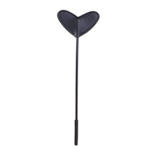 Load image into Gallery viewer, Flirting Leather Paddle Heart Shape Teasing Tickler Whip Paddle Spanking Flirting Paddle Fetish Flogger Cosplay Whip for Couples Lovers Black
