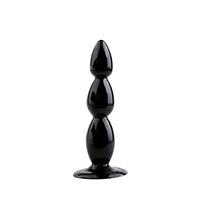 Soft Anal Dildo Butt Plug Adult Gay Phalluses Anal Plug Beads G-spot Erotic Sex Toys for Men Women (Color : Blcak-1)