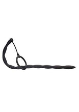 Load image into Gallery viewer, Shots Ouch Urethral Sounding Silicone Plug &amp; Cock Ring Set - Black
