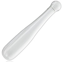 Anal Butt Plug Glass Anal Trainer Baseball Bat Clear Chrystal Pleasure Wand Anal Adult Sex Toy for Men Women Couples Masturbation (Large)