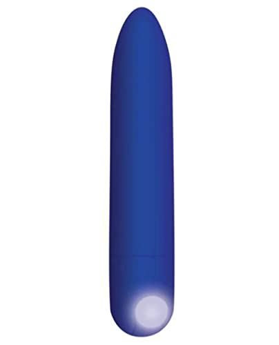 Zero Tolerance All Mighty Rechargeable Bullet 10 Speeds and Functions Waterproof (Blue)