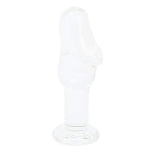 Load image into Gallery viewer, Eastern Delights Clear Glass Pleasure Wand Dildo, Glass Anal Sex Toy Butt Plugs (Large)
