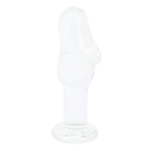 Eastern Delights Clear Glass Pleasure Wand Dildo, Glass Anal Sex Toy Butt Plugs (Large)