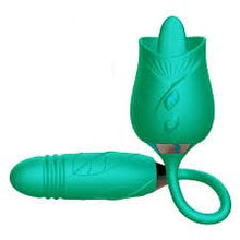 Load image into Gallery viewer, Hot Newly Teal Green Rose &amp;Vibrator Plus, 55x55x300mm, 6.0 ounces, 60.0 Count
