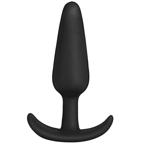 Doc Johnson Butt Plug in A Bag - 5 inch - Body-Safe Silicone, Total Length: 5 in. (12.7 cm), Insertable Length: 4.75 in. (12.1 cm), Width/Diameter: 1.25 in. (3.2 cm), Black