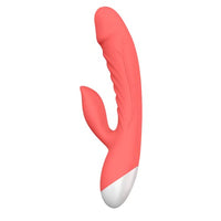 Luv Inc G-Spot Rabbit Vibrator Clitoris Stimulator - Silicone Vaginal Anal Dildo Massager for Women Masturbation, Powerful Waterproof Rechargeable Adult Sex Toys for Couples Sex Toys (Coral)