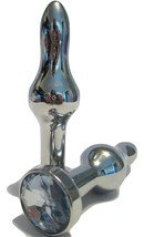 Load image into Gallery viewer, BEGINNER PLUG Stainless Steel Anal Plug Jeweled Metal Butt Plug Sex Toy Plugs
