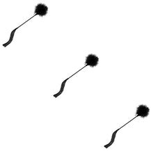 Load image into Gallery viewer, 3pcs Fetish Tickler Party Cosplay Night Paddle Couples Toys Pets Leather Lovers for Spanking Flirting Whip Black Beat Tease Feather Date Paddles Flogger Silicone Removable
