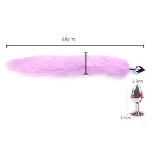 Load image into Gallery viewer, LSCZSLYH Fox Tail Anal Plug Tail Dildo Accessory Butt Plug Fox Tail Role Play for Couple Cosplay (Color : Pink)
