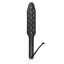 Load image into Gallery viewer, VENESUN Studded Spanking Paddle for Adult BDSM, 14.8in Faux Leather Sex Toys Paddles for Bondage Role Play
