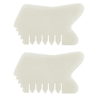 2X Jade Guasha Comb, Acupuncture Stimulation Points Arms