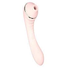 Load image into Gallery viewer, Adult Toy Vibrator Vibrating Cordless Dual Motor Waterproof Thrusting Sucking Nipple Sucker Rose for Women Quiet Soft Heating Tongue Pleasure Wand Vibrate G spot Telescopic
