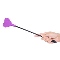 VENESUN 14inch Skip a Beat Silicone Heart Riding Crop, Spanking Crops with Heart Slapper for Adults, Purple
