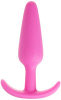 Doc Johnson Mood - Naughty 1 - Silicone Anal Plug - Medium - 3.9 in. Long and 1 in. Wide - Tapered Base for Comfort Between The Cheeks - Medium - Pink