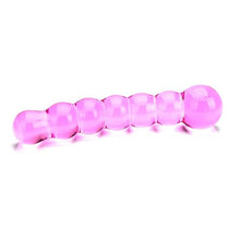 Load image into Gallery viewer, Loving Joy Ribbed Glass Dildo, Pink Glass Dildo Sex Toy, Glass Sex Toy
