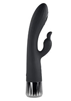 Evolved Love is Back - Heat Up & Chill - Rechargeable Silicone Heating and Cooling G-Spot Dual Stimulator Vibrator - Black