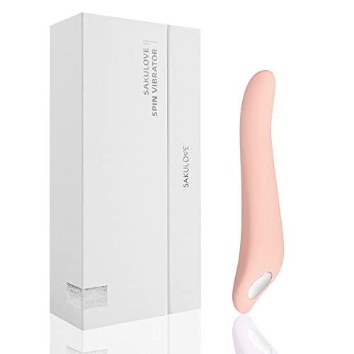 Sakulove Spin Clitoral and G-Spot Vibrator, Quiet & Waterproof, Rechargeabl, Rotation Vibration, (Pink)