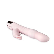 Load image into Gallery viewer, Blush Aurora - 10 Function Rechargeable Gyrating Silicone Vibrator - 3 Rows of Rotating Beads - Your Clitoris Nestles Between The Soft Vibrating Rabbit Ears - Satin Smooth Texture - IPX7 Waterproof
