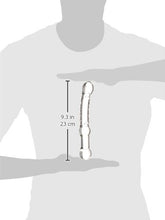 Load image into Gallery viewer, Heart 2 Heart Dildo Borosilicate Glass Veined with Handle, Clear
