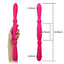 Load image into Gallery viewer, LEVETT Double Ended Dildos Vibrators16.5 Inch Dildo Adult Sex Toy G-Spot Clitoral Nipples Vaginal Stimulation and Anal Play-7 Adjustable Angles on Both Ends+8 Vibration Modes, Lesbian Couple Sex Toy
