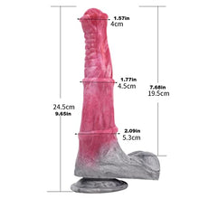 Load image into Gallery viewer, FRRDEI Horse Dildo Animal Realistic Dildos G spot 9.67in Large Silicone Knotted Dildos for Adult Sex Toy - Red Grey 1.0 Count
