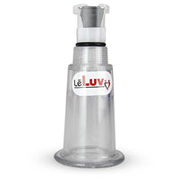 LeLuv Single Nipple Cylinder with Fitting for Natural Enhancement Vacuum Pumps Clear Polycarbonate Medium Single