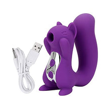 Load image into Gallery viewer, Sucking Squirrel Vibrator for Women Sucking Squirrel Vibrator Purple Squirrel Vibrator and Air Pulse Stimulator, Sucking Pressure Wave Technology, Waterproof, Rechargeable, Personal Toy Vibrator for W
