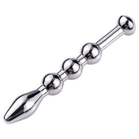 ARTIBETTER Urethral Block Urethral Horse Eye Stimulation Stick Metal Dilator Adult Sex Product for Male Beginner Starter Stainless Steel Plug Silver 8mm Three Beads Style