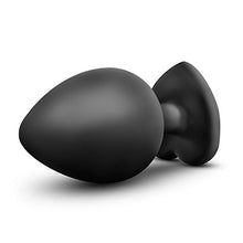 Load image into Gallery viewer, Blush Temptasia Bling Anal Plug - Platinum Cured Puria Silicone - Heart Shaped Butt Toy with Gem Base - Tapered Head for Easy Insertion and Ultrasilk Smooth - Comfortable for Long Term Wear - Black
