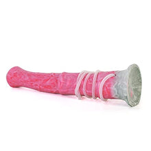 Load image into Gallery viewer, 11 Inch Soft Multi Color Artificial Horse Dildo Squirting Dildo Flexible Color Mixed with Strong Suction (Pink)
