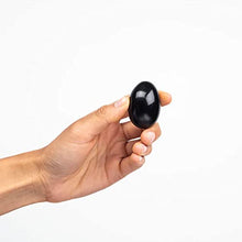 Load image into Gallery viewer, Chakrubs The Xaga Yoni Egg Drilled Sex Toy, Medium, Black Obsidian
