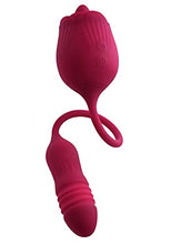 Load image into Gallery viewer, Evolved Love is Back - Wild Rose - 10 Speed Vibrating Flicking Silicone Rechargeable Tongue Vibrator - Red
