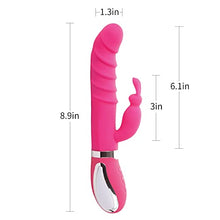 Load image into Gallery viewer, G Spot Rabbit Vibrator Electric Toy, Rose Sex Toys for Clitoris G-spot Stimulation,Waterproof Dildo Vibrator with 9 Powerful Vibrations Dual Motor Stimulator Massager Adult Sex Toy
