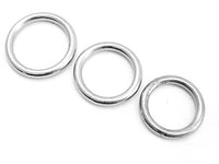 Heart 2 Heart Chrome Cock Ring, 3-Pack