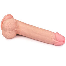 Load image into Gallery viewer, Realistic Dildo, Lovetoy 9&quot; Soft Sliding Big Dildo with Removable Strong Suction Cup, Large Anal Dildo G Spot Stimulator Dual Density Penis Butt Plug for Women Female Male Couples Adult Sex Toys
