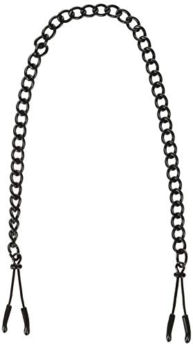 Nipple Clamp - Wide Tweezer W/Chain - Black