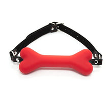 Load image into Gallery viewer, COVETHHQ Doggy Bone Mouth Ball Gag Silicone Fetish Slave Ball Gag Oral Fixation Mouth Stuffed Sex Toys for Couples (Color : Red)
