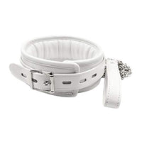 Amosfun Leather Leash Choker Neck Bondage Bed Sexy Harness Restraints for Couples Lovers White