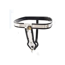 Load image into Gallery viewer, LESOYA Female Stainless Steel Adjustable Chastity Belt Device Lockable T-Type Bondage Restraint Briefs with Metal Plug
