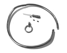 Load image into Gallery viewer, CuffStore 17&quot; Petite 6mm Curved Stainless Steel Jewelry Bondage Collar with Single Ring BDSM Collar
