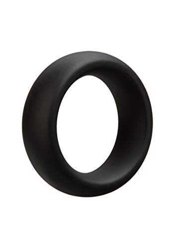 Doc Johnson OptiMALE - Tapered C-Ring - Stretchy Silicone - 40mm Unstretched Inner Diameter - Rounded Edges - Won't Dig Into Skin - Black