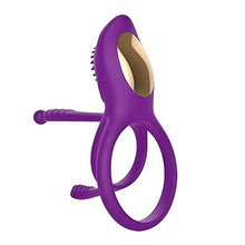 Load image into Gallery viewer, 3 in 1 and 10 Modes Vibrator for Couple, Extension Time Vibrating Cock Ring, Men&#39;s Penis Rings Vibrators, Perineum Vibrator, G spot, Clitorals Stimulator for Women, Adult Sex Toys (Purple)
