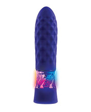 Load image into Gallery viewer, Evolved Novelties - Raver - Rechargeable Silicone Light-Up Vibrating Bullet - Blue
